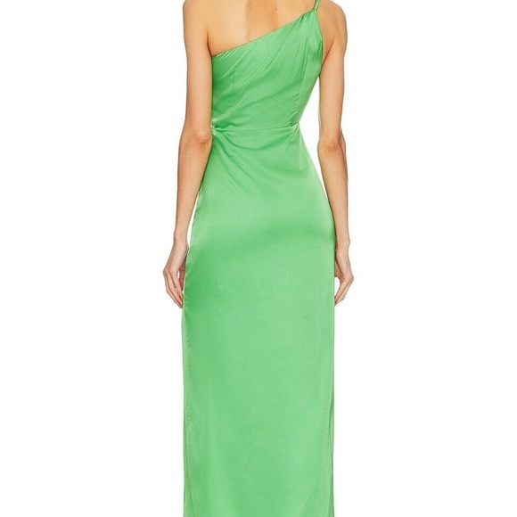 New w/Tags!! Amur Deena One Shoulder Gown in Green Daylily, size 4 - Picture 5 of 16